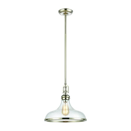 Rutherford 15'' Wide 1-Light Pendant - Polished Nickel -  ELK HOME, 57381/1